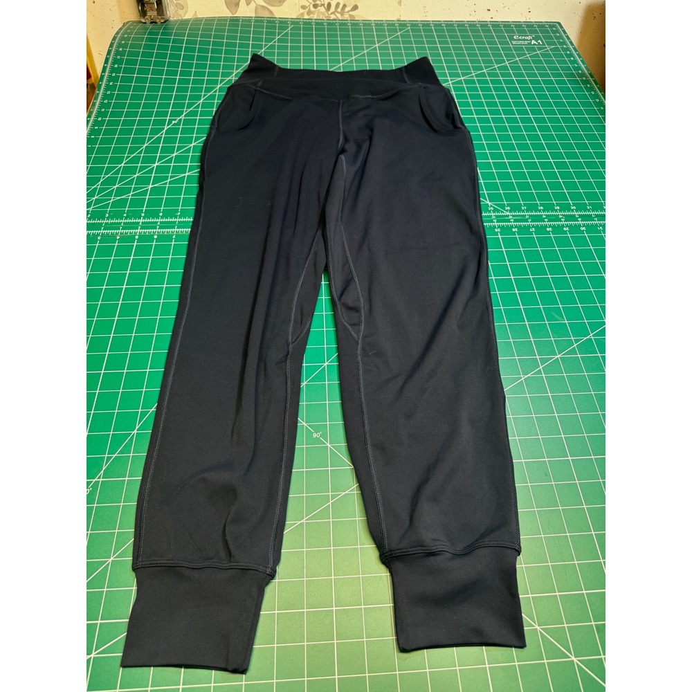 Lulucheri Womens Athletic Joggers Navy Blue Stretch Pockets Size M Activewear